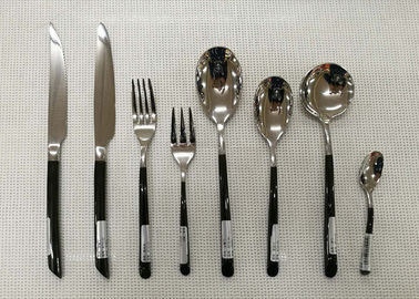 ชุดจานชามสแตนเลสสตีลชุด 13 ชิ้นสีดำชุบด้ามมีด Forks Spoons