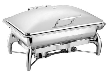 Stainless Steel Chafing Dish Hydraulic Lid 9.0Ltr Food Pan Buffet Cookwares Electric or Sterno Heat Source
