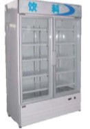 เครื่องดื่มคูลเลอร์จอแสดงผลเชิงพาณิชย์ตู้เย็นตู้แช่แข็งสองประตู