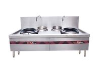 Double Burner Chinese Cooking Stove / Commercial Gas Cooking Stoves