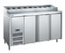 6 ℃ถึง 0 ℃พิซซ่าพาณิชย์ตู้เย็นตู้แช่แข็ง 400L เครื่องกรณีอาหารเย็น