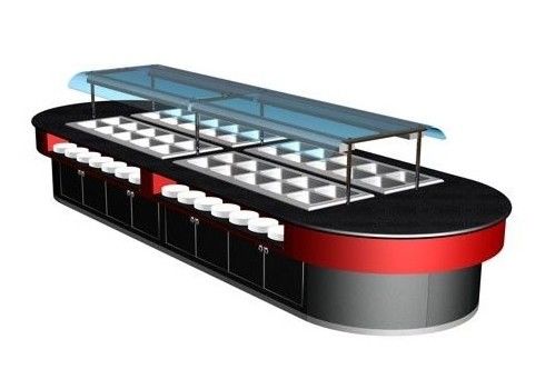 อุปกรณ์บุฟเฟต์เชิงพาณิชย์ 400 ลิตร พร้อมไฟอุ่นสำหรับครัว ไม้เรียบ ร้อน 7 กิโลวัตต์