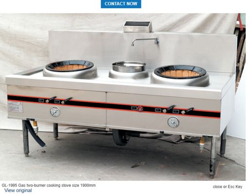 เตาแก๊สสองหัว ขนาด 1700 มม.